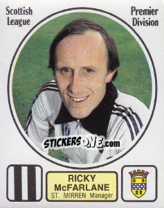 Sticker Ricky McFarlane - UK Football 1981-1982 - Panini