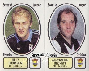 Sticker Billy Thomson / Alexander Beckett - UK Football 1981-1982 n. 497 - Panini