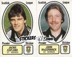 Sticker Jackie Copland / John McCormack - UK Football 1981-1982 - Panini