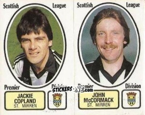 Sticker Jackie Copland / John McCormack - UK Football 1981-1982 - Panini