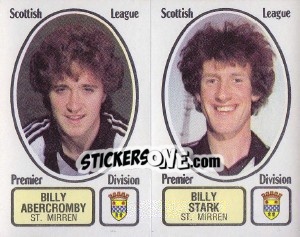 Cromo Billy Abercromby / Billy Stark - UK Football 1981-1982 - Panini