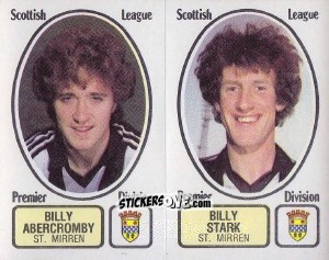 Sticker Billy Abercromby / Billy Stark - UK Football 1981-1982 n. 500 - Panini