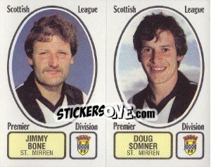 Sticker Jimmy Bone / Doug Sommer - UK Football 1981-1982 - Panini