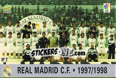 Cromo 2. PLANTILLA - Las Fichas De La Liga 1997-1998 - Mundicromo