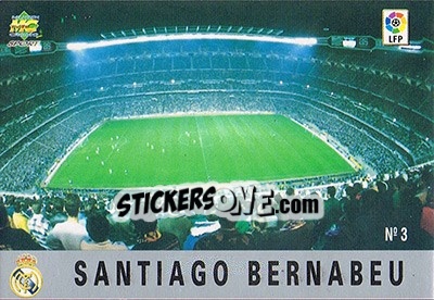 Figurina 3. Santiago Bernabéu - Las Fichas De La Liga 1997-1998 - Mundicromo
