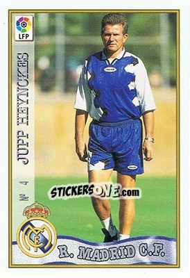 Sticker 4. JUPP HEYNCKES - Las Fichas De La Liga 1997-1998 n. 4 - Mundicromo