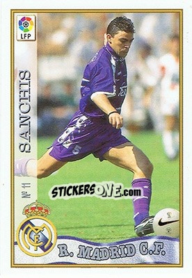 Sticker 11. SANCHÍS - Las Fichas De La Liga 1997-1998 - Mundicromo
