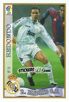Sticker 14. REDONDO - Las Fichas De La Liga 1997-1998 n. 20 - Mundicromo