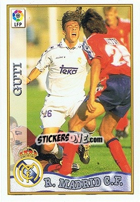 Sticker 17. GUTI - Las Fichas De La Liga 1997-1998 - Mundicromo
