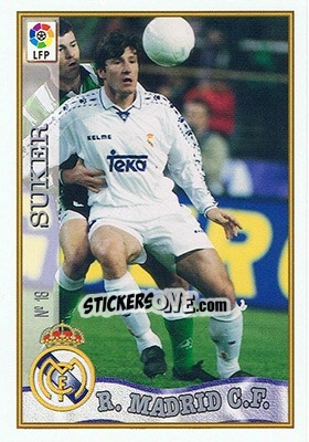 Sticker 18. SUKER - Las Fichas De La Liga 1997-1998 - Mundicromo