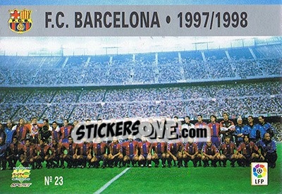 Sticker 23. PLANTILLA - Las Fichas De La Liga 1997-1998 - Mundicromo