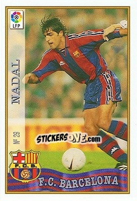 Sticker 29. NADAL - Las Fichas De La Liga 1997-1998 n. 42 - Mundicromo