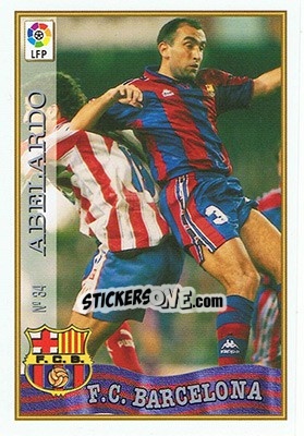 Cromo 34. ABELARDO - Las Fichas De La Liga 1997-1998 - Mundicromo