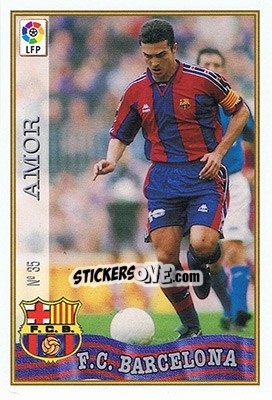 Sticker 35. AMOR - Las Fichas De La Liga 1997-1998 - Mundicromo