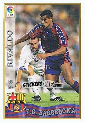 Cromo 35. RIVALDO - Las Fichas De La Liga 1997-1998 - Mundicromo