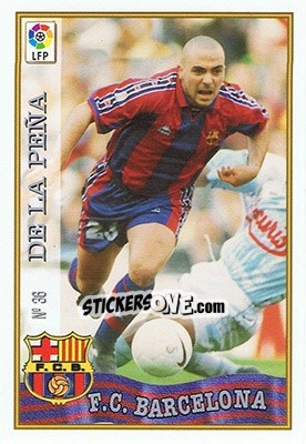 Sticker 36. DE LA PEÑA - Las Fichas De La Liga 1997-1998 - Mundicromo