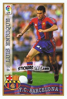 Sticker 37. LUIS ENRIQUE - Las Fichas De La Liga 1997-1998 n. 54 - Mundicromo