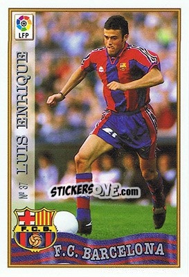 Cromo 37. LUIS ENRIQUE - Las Fichas De La Liga 1997-1998 - Mundicromo