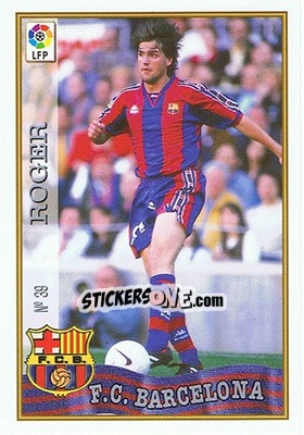 Sticker 39. ROGER - Las Fichas De La Liga 1997-1998 - Mundicromo