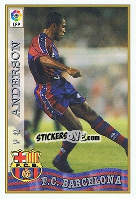 Cromo 42. ANDERSON - Las Fichas De La Liga 1997-1998 - Mundicromo