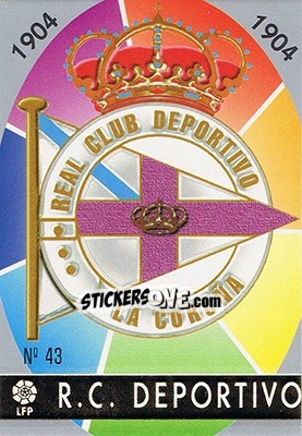 Sticker 43. ESCUDO - Las Fichas De La Liga 1997-1998 - Mundicromo