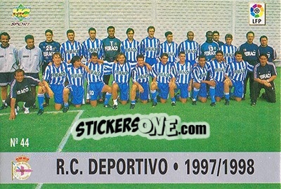 Sticker 44. PLANTILLA - Las Fichas De La Liga 1997-1998 n. 66 - Mundicromo