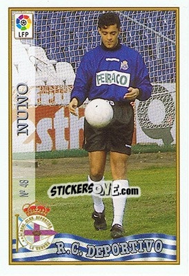 Figurina 48. NUNO - Las Fichas De La Liga 1997-1998 - Mundicromo