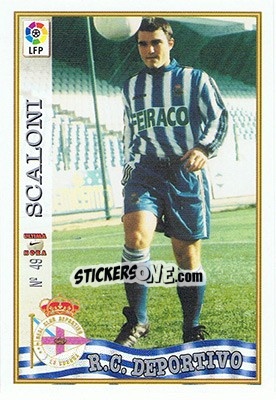 Sticker 49. U.H. SCALONI - Las Fichas De La Liga 1997-1998 - Mundicromo