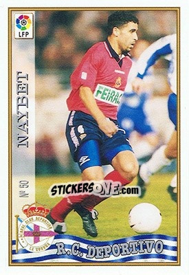 Sticker 50. NAYBET - Las Fichas De La Liga 1997-1998 - Mundicromo