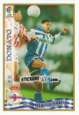 Sticker 53. DONATO - Las Fichas De La Liga 1997-1998 - Mundicromo