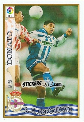 Cromo 53. DONATO - Las Fichas De La Liga 1997-1998 - Mundicromo