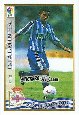 Sticker 59. DJALMINHA - Las Fichas De La Liga 1997-1998 - Mundicromo