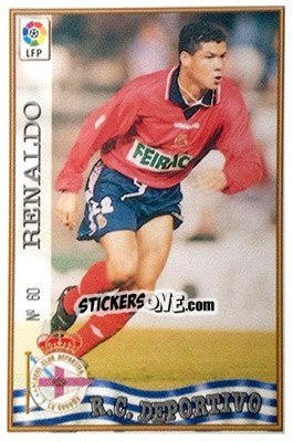 Cromo 60. RENALDO - Las Fichas De La Liga 1997-1998 - Mundicromo