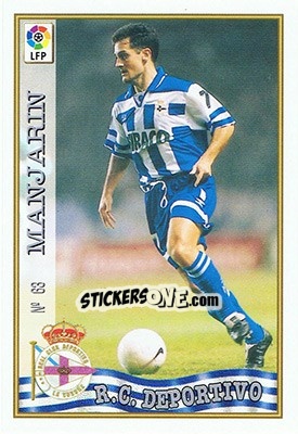 Sticker 63. MANJARIN - Las Fichas De La Liga 1997-1998 - Mundicromo