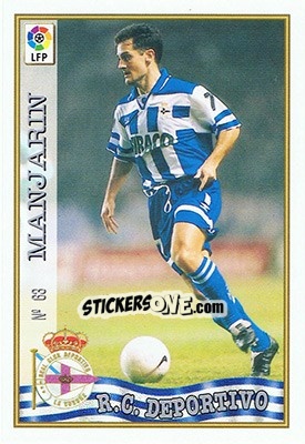 Sticker 63. MANJARIN - Las Fichas De La Liga 1997-1998 n. 95 - Mundicromo
