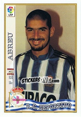 Sticker 63. U.H. ABREU - Las Fichas De La Liga 1997-1998 n. 96 - Mundicromo