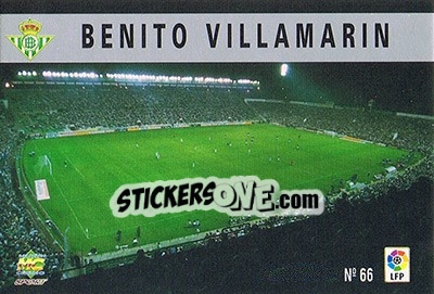 Cromo 66. Benito Villamarín - Las Fichas De La Liga 1997-1998 - Mundicromo