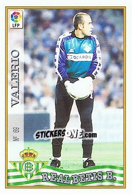 Sticker 69. VALERIO - Las Fichas De La Liga 1997-1998 - Mundicromo