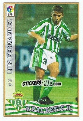 Sticker 70. Luis Fernández - Las Fichas De La Liga 1997-1998 n. 104 - Mundicromo