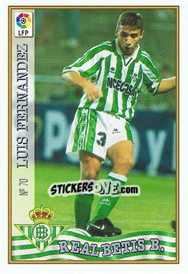 Sticker 70. Luis Fernández - Las Fichas De La Liga 1997-1998 - Mundicromo