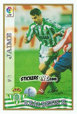 Sticker 71. JAIME - Las Fichas De La Liga 1997-1998 - Mundicromo