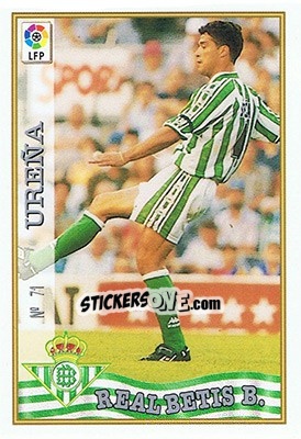 Sticker 71. UREÑA - Las Fichas De La Liga 1997-1998 - Mundicromo