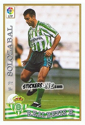 Sticker 72. SOLOZÁBAL - Las Fichas De La Liga 1997-1998 - Mundicromo