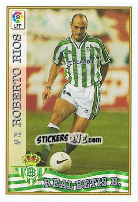 Sticker 72. ROBERTO RÍOS - Las Fichas De La Liga 1997-1998 - Mundicromo