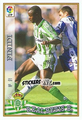 Sticker 81. FINIDI - Las Fichas De La Liga 1997-1998 - Mundicromo