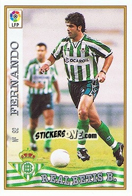 Sticker 82. FERNANDO - Las Fichas De La Liga 1997-1998 - Mundicromo
