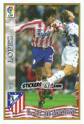 Sticker 97. LóPEZ - Las Fichas De La Liga 1997-1998 - Mundicromo