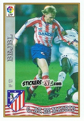 Sticker 101. BJBEL - Las Fichas De La Liga 1997-1998 - Mundicromo