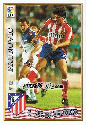 Sticker 102. PAUNOVIC - Las Fichas De La Liga 1997-1998 - Mundicromo