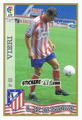 Sticker 103. VIERI - Las Fichas De La Liga 1997-1998 n. 154 - Mundicromo